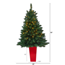 Load image into Gallery viewer, 52' Northern Rocky Spruce Artificial Christmas Tree w/ 100 Clear Lights