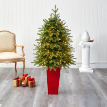 Load image into Gallery viewer, 57' Vancouver Fir 'Natural Look' Artificial Christmas Tree w/ 250 Clear LED