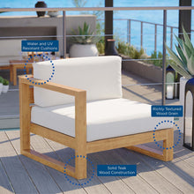 Load image into Gallery viewer, Upland Outdoor Patio Teak Wood Left-Arm Chair by Modway