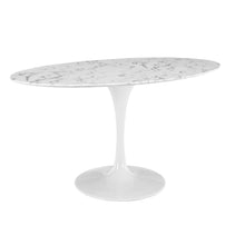 Load image into Gallery viewer, Lippa 60" Oval Faux Marble Dining Table by Modway