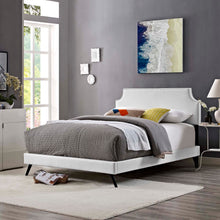 Load image into Gallery viewer, Corene Vinyl Full Platform Bed with Round Splayed Legs by Modway