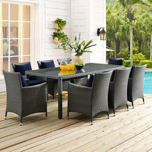 Load image into Gallery viewer, Sojourn 9 Piece Outdoor Patio Sunbrella¨ Dining Set by Modway