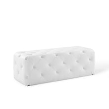 Load image into Gallery viewer, Amour 48" Tufted Button Entryway Faux Leather Bench by Modway