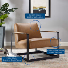 Load image into Gallery viewer, Seg Vegan Leather Accent Chair by Modway