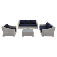 Load image into Gallery viewer, Conway 4-Piece Sunbrella¨ Outdoor Patio Wicker Rattan Furniture Set by Modway