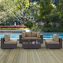 Load image into Gallery viewer, Convene 5 Piece Outdoor Patio Sectional Set by Modway
