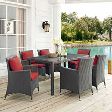 Load image into Gallery viewer, Sojourn 7 Piece Outdoor Patio Sunbrella¨ Dining Set by Modway