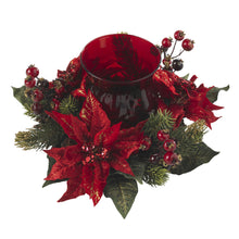 Load image into Gallery viewer, Poinsettia & Berry Candelabrum