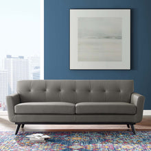 Load image into Gallery viewer, Engage Top-Grain Leather Living Room Lounge Sofa by Modway