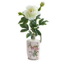 Load image into Gallery viewer, 22" Peony Artificial Arrangement in Floral Pitcher