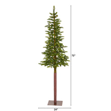 Load image into Gallery viewer, 6' Alaskan Alpine Artificial Christmas Tree with 100 Clear Microdot