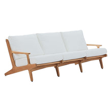 Load image into Gallery viewer, Saratoga Outdoor Patio Premium Grade A Teak Wood Sofa by Modway