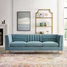 Load image into Gallery viewer, Ingenuity Channel Tufted Performance Velvet Sofa by Modway
