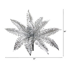 Load image into Gallery viewer, 18" Metallic Boston Fern Artificial Plant (Set of 12)