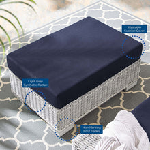 Load image into Gallery viewer, Conway Sunbrella¨ Outdoor Patio Wicker Rattan Ottoman by Modway