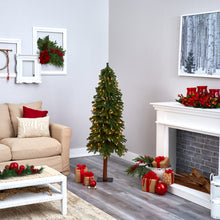 Load image into Gallery viewer, 5' Gr& Alpine Artificial Christmas Tree w/ 200 Clear Lights & 469 Bendable