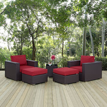 Load image into Gallery viewer, Convene 5 Piece Outdoor Patio Sectional Set by Modway