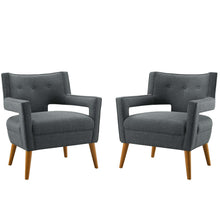 Load image into Gallery viewer, Sheer Upholstered Fabric Armchair Set of 2 by Modway