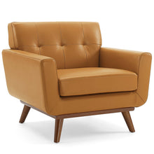 Load image into Gallery viewer, Engage Top-Grain Leather Living Room Lounge Accent Armchair by Modway