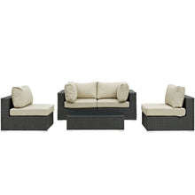 Load image into Gallery viewer, Sojourn 5 Piece Outdoor Patio Sunbrella¨ Sectional Set by Modway
