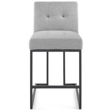 Load image into Gallery viewer, Privy Black Stainless Steel Upholstered Fabric Counter Stool by Modway
