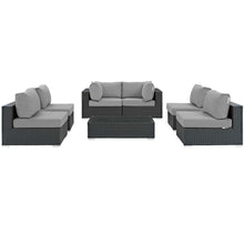 Load image into Gallery viewer, Sojourn 7 Piece Outdoor Patio Sunbrella¨ Sectional Set by Modway