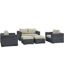 Load image into Gallery viewer, Summon 5 Piece Outdoor Patio Sunbrella¨ Sectional Set by Modway