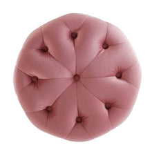 Load image into Gallery viewer, Amour Tufted Button Round Performance Velvet Ottoman by Modway