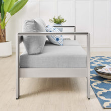 Load image into Gallery viewer, Shore Sunbrella¨ Fabric Aluminum Outdoor Patio Loveseat by Modway