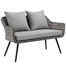 Load image into Gallery viewer, Endeavor 5 Piece Outdoor Patio Wicker Rattan Loveseat Armchair Coffee + Side Table Set by Modway