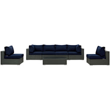 Load image into Gallery viewer, Sojourn 7 Piece Outdoor Patio Sunbrella¨ Sectional Set by Modway
