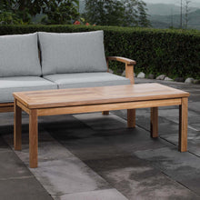 Load image into Gallery viewer, Marina Outdoor Patio Teak Rectangle Coffee Table by Modway