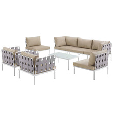 Load image into Gallery viewer, Harmony 8 Piece Outdoor Patio Aluminum Sectional Sofa Set by Modway