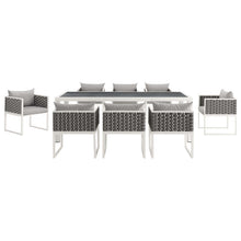 Load image into Gallery viewer, Stance 9 Piece Outdoor Patio Aluminum Dining Set by Modway