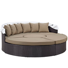 Load image into Gallery viewer, Quest Outdoor Patio Wicker Rattan Canopy Sectional Daybed by Modway