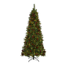 Load image into Gallery viewer, 7.5' Norway Mixed Pine Artificial Christmas Tree w/ 450 Clear LED Lights