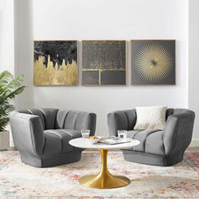 Load image into Gallery viewer, Entertain Vertical Channel Tufted Performance Velvet Armchair Set of 2 by Modway