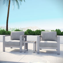 Load image into Gallery viewer, Shore 3 Piece Outdoor Patio Aluminum Set by Modway