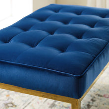Load image into Gallery viewer, Loft Gold Stainless Steel Leg Medium Performance Velvet Bench by Modway