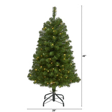 Load image into Gallery viewer, 4' Virginia Fir Artificial Christmas Tree w/ 100 Clear Lights & 223 Bendable