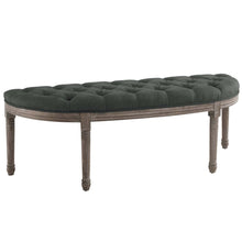 Load image into Gallery viewer, Esteem Vintage French Upholstered Fabric Semi-Circle Bench by Modway