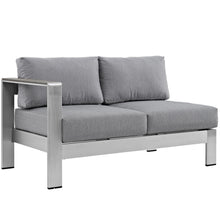 Load image into Gallery viewer, Shore Left-Arm Corner Sectional Outdoor Patio Aluminum Loveseat by Modway
