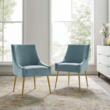 Load image into Gallery viewer, Discern Upholstered Performance Velvet Dining Chair Set of 2 by Modway