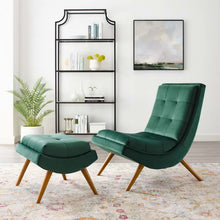 Load image into Gallery viewer, Ramp Upholstered Performance Velvet Lounge Chair and Ottoman Set by Modway