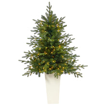 Load image into Gallery viewer, 5' Swedish Fir Artificial Christmas Tree w/ 160 Warm White LED Lights