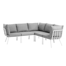 Load image into Gallery viewer, Riverside 5 Piece Outdoor Patio Aluminum Sectional by Modway