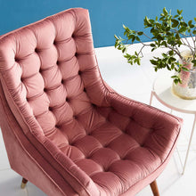Load image into Gallery viewer, Suggest Button Tufted Performance Velvet Lounge Chair by Modway