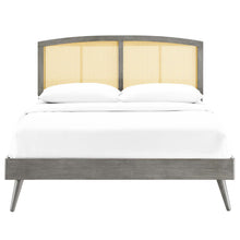 Load image into Gallery viewer, Sierra Cane and Wood Full Platform Bed With Splayed Legs by Modway