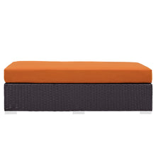 Load image into Gallery viewer, Convene Outdoor Patio Fabric Rectangle Ottoman by Modway