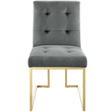 Load image into Gallery viewer, Privy Gold Stainless Steel Performance Velvet Dining Chair by Modway